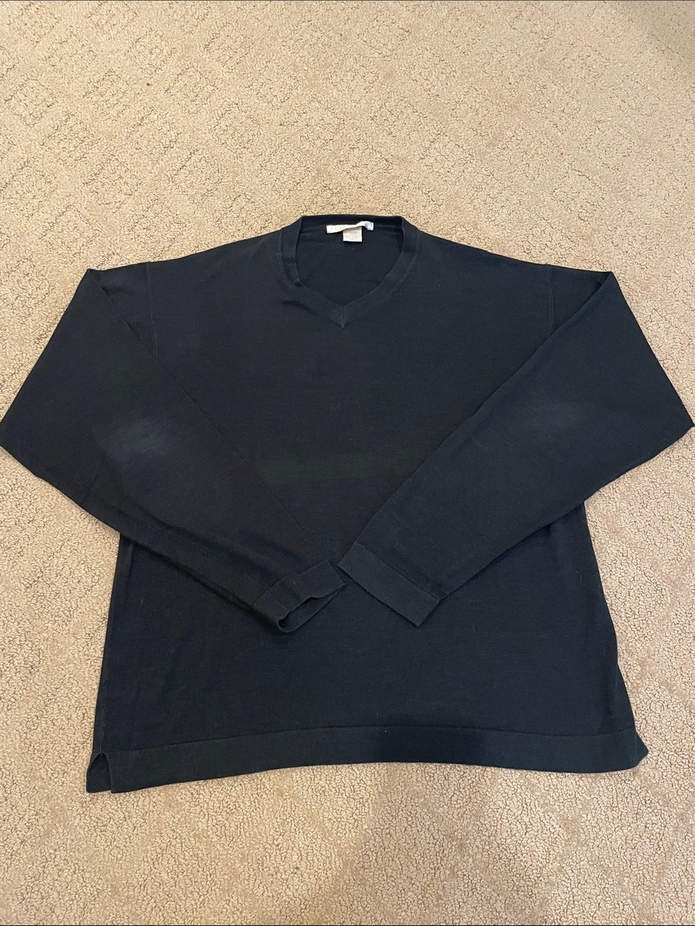 Perry Ellis Men's Black V-Neck Sweater
